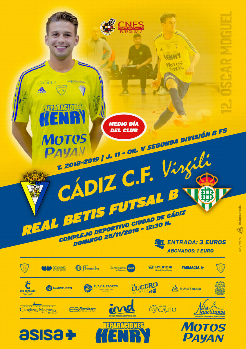 PREVIA | Cádiz CF Virgili - Real Betis Futsal B
