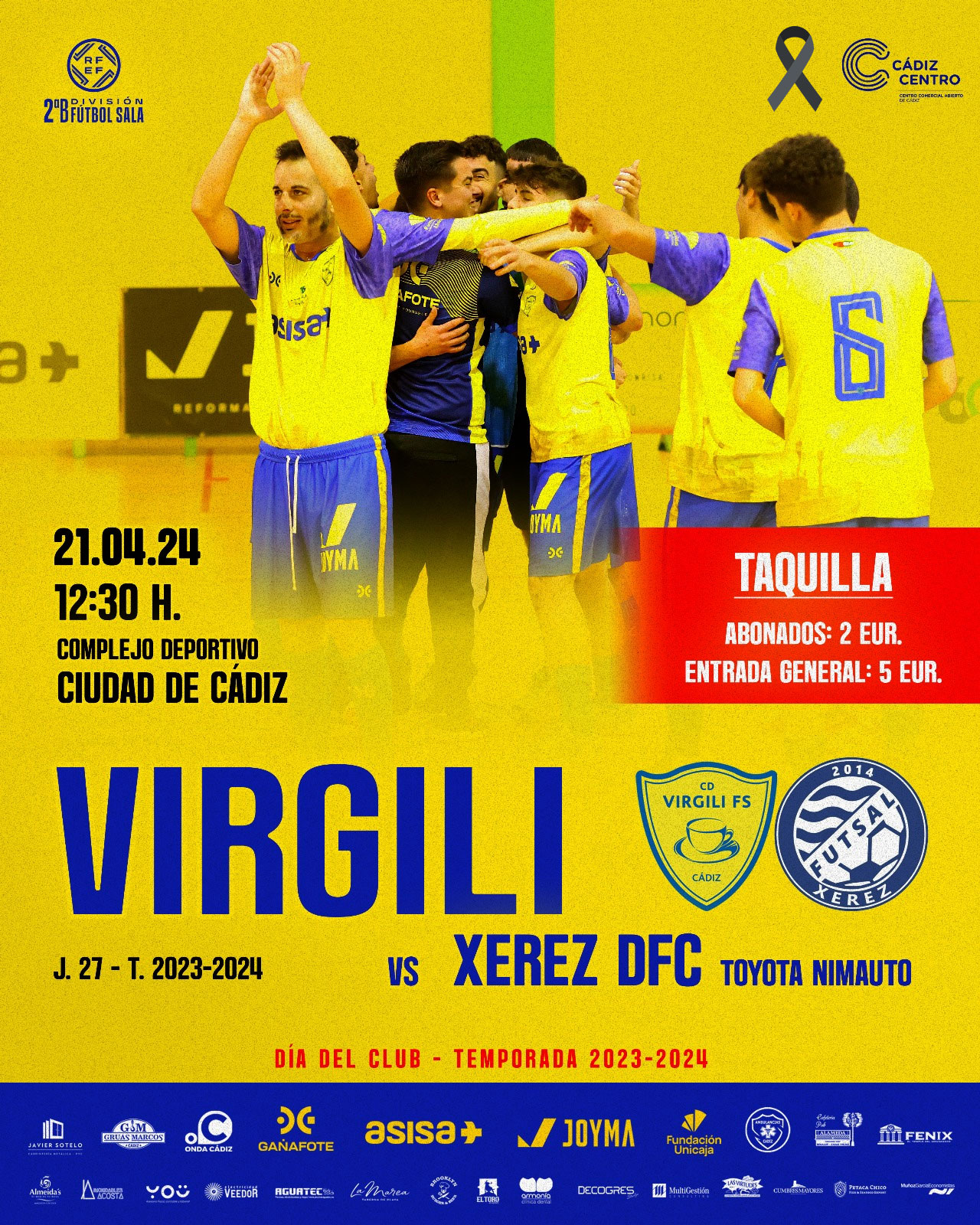 COMUNICADO | Ratificación del horario del partido Cádiz CF Virgili - Xerez DFC Toyota Nimauto este domingo