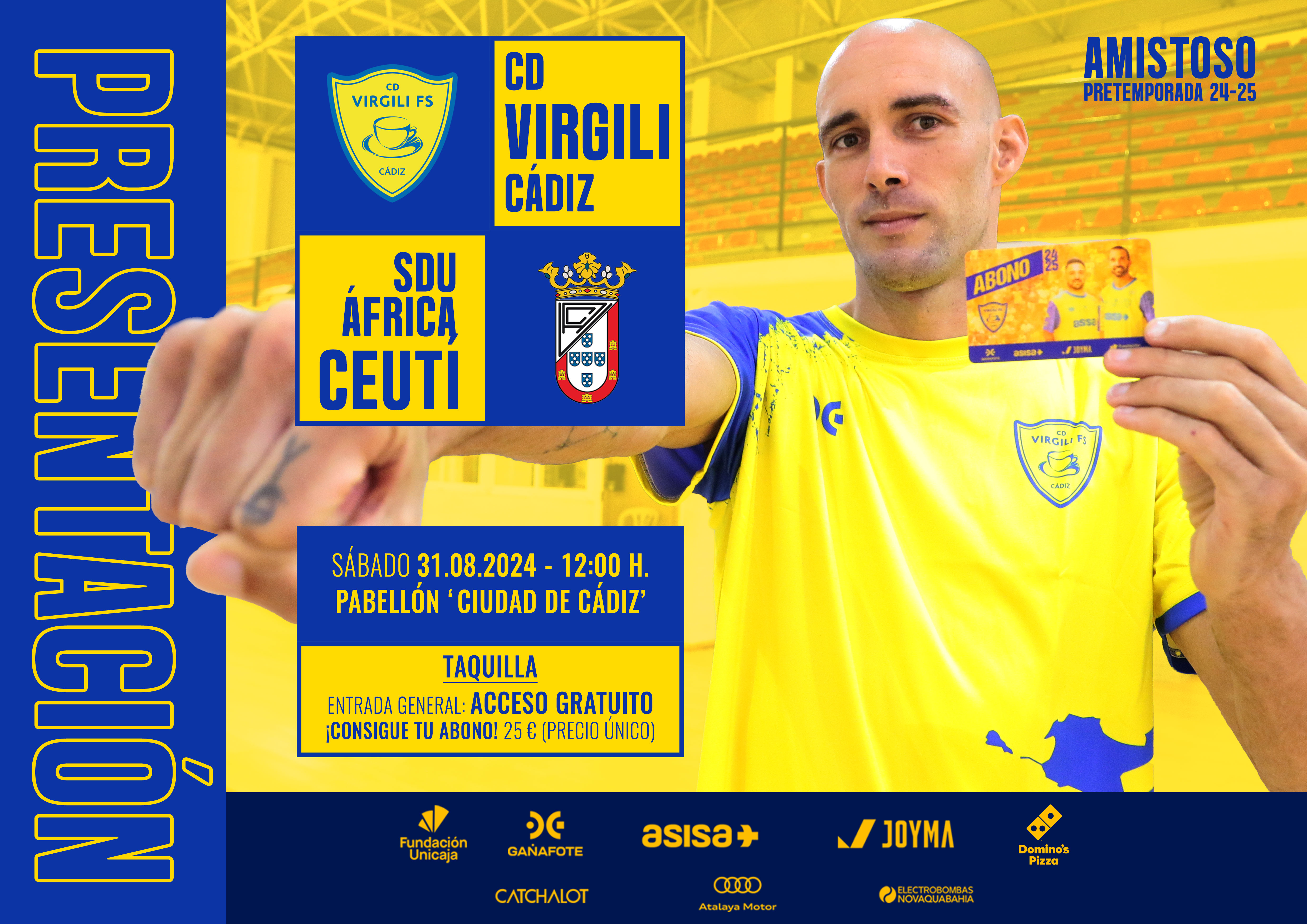 El CD Virgili Cádiz se presenta este sábado ante su afición en un amistoso contra la SDU África Ceutí