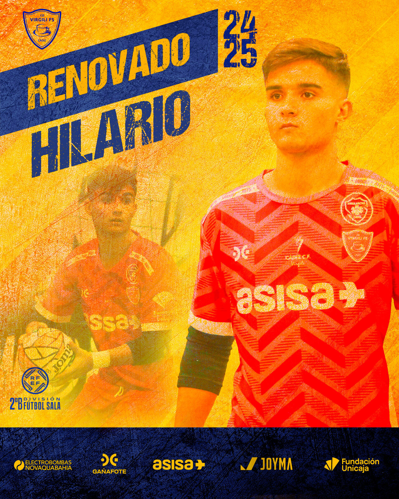 OFICIAL | Hilario renueva promocionando al primer equipo del CD Virgili Cádiz