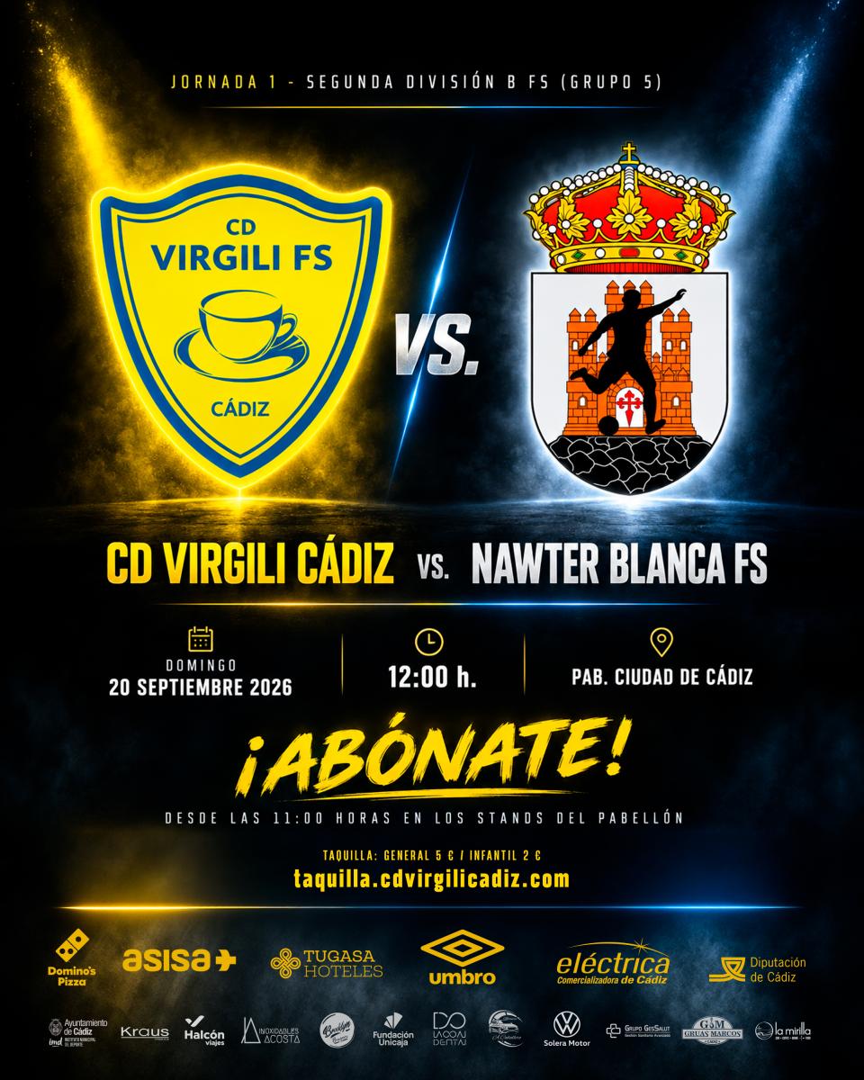 PREVIA (Jornada 1) |  CD Virgili Cádiz - Nawter Blanca FS